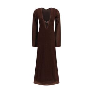 Oséree Brown Polyamide Casual Women's Dress